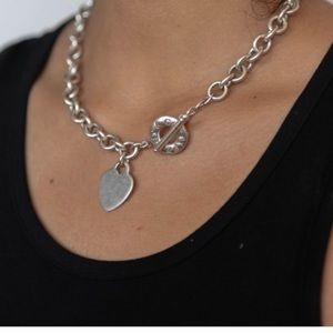 Selling my  Tiffany &Co Toggle  Heart  Tag Necklace